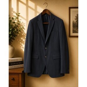 Versace Blazer Mens US 38 Navy Gianni Tailor Made Medusa Made in Italy Coat READ